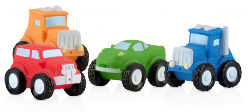 Nuby Little Bath Squirts Cars - 4 Pack