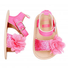 Carter's Pink Sandal with Rosette Detail