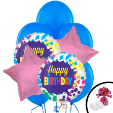 Happy B-day Splatter Party Balloon Bouquet