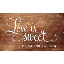 Love Is Sweet Wood Grain Party Banner