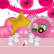 John Deere Pink Party Decoration Kit