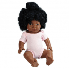 Educational Insights 15.75-inch Baby Bijoux Doll - Curly Hair/Pink Onesie