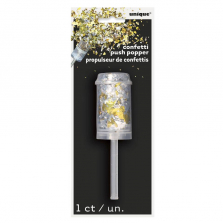 Foil Confetti Push Popper Silver and Gold Party Decoration Kit