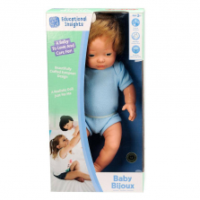 Educational Insights 15.75-inch Baby Bijoux Doll - Blonde Hair/Blue Onesie