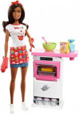 Barbie Bakery Chef Doll Playset - Burnette