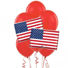 American Flag Jumbo Party Balloon Bouquet