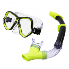 Aqua(R) Xcellence Swim Mask and Snorkel Combo Set - Yellow
