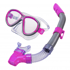 Aqua Leisure Pink Fiji Swim Mask and Snorkel Combo Set