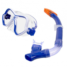 Aqua(R) Xcellence Swim Mask & Snorkel Combo Set - Blue