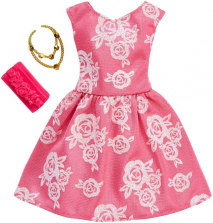 Barbie Complete Look Fashion Doll Outfit - Pink and White Floral Dress