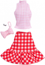 Barbie Complete Look Fashion Doll Outfit - Pink Top and Gingham Skirt