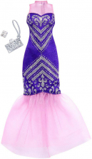 Barbie Complete Look Fashion Doll Outfit - Purple Mermaid Gown