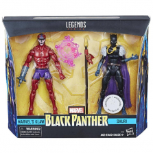 Marvel Black Panther Legends Series 6 inch Action Figures - Shuri and Marvel's Klaw