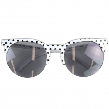 Koala Kids White/Black Polka Dot Printed Sunglasses