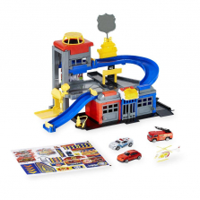 Fast Lane Rescue Station Playset - White Helicopter