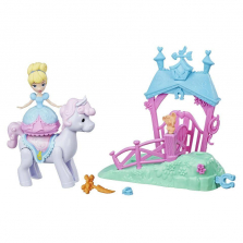 Disney Princess Little Kingdom Magical Movers Pony Ride Cinderella's Stable Playset