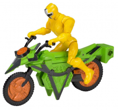 Power Rangers Ninja Steel 5 inch Action Figure - Mega Morph Cycle with Yellow Ranger