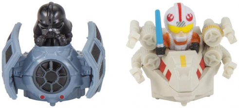 Hot Wheels Star Wars Battle Rollers Diecast Vehicles - Darth Vader vs Luke Skywalker