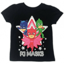 PJ Masks Black Printed Top - Toddler