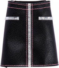 Barbie Bottom Fashion Doll Outfit - Black Faux Leather Skirt