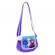 Disney Frozen Anna and Elsa Crossbody Handbag with Pom Pom