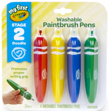 Crayola My First Washable Tripod Grip Paintbrush Pens Set