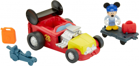 Fisher-Price Disney Junior Mickey Roadster Racers Mickey's Fix It Station Transforming Vehicle Playset