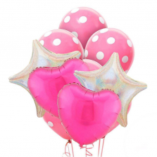 Pink Heart Party Balloon Bouquet