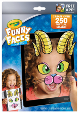 Crayola Funny Faces Zany Zoo Coloring Book with Crayons