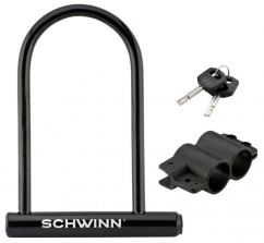 Schwinn Basic Bike U Lock and Key - Black