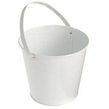White Metal Buckets Party Decoration