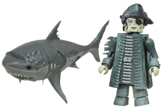 Disney Pirates of the Caribbean Dead Men Tell No Tales 2 Pack 2 inch Minimates Action Figure - Lesaro and Ghost Shark