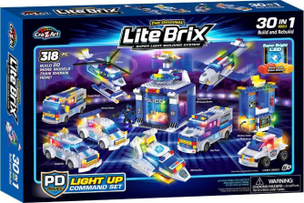 Cra-Z-Art Lite Brix 30-in-1 Super Light Up Command Building Set