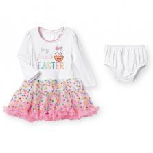 Koala Kids "My First Easter" Screen Print Tutu Dress and Diaper Cover
