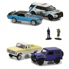 Motor World Aspen Colorado Ski Lodge 1:64 Scale Diecast Vehicle Set - Multi-Car Dioramas