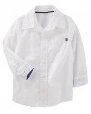 Baby B'Gosh White Button Down Shirt - Toddler