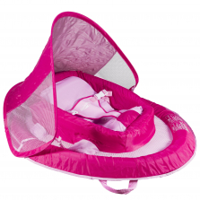 SwimWays Pink Infant Baby Spring Float with Sun Canopy
