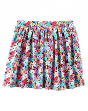 Carter's Navy Floral Printed Skirt - Toddler