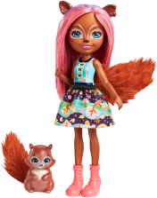 Enchantimals 6-inch Fashion Doll Set - Sancha with Squirrel