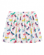 Carter's White Butterfly Printed Skirt - Toddler