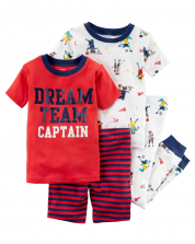 The captain of the dream team baby boy 4-Pajama Set