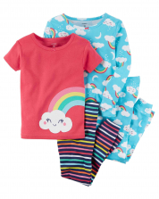Baby girl Cloud Cute 4-Pajama Set