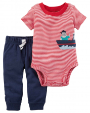 Baby boy Captain of a sea lion body and the Pants - set of 2