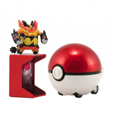 Pokemon Trainer's Choice Catch N Return 2 inch Poke Ball with Action Figure - Emboar