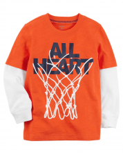 Boy Long Sleeve Basketball Top