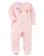 Baby Girl Pink Sleep & Play Jumpsuit