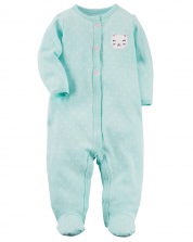 Cute Cat Baby Girl Sleep & Play Jumpsuit