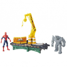 Marvel Ultimate Spider-Man vs The Sinister 6 6 inch Action Figure with Rampage Playset - Spider-Man and Rhino
