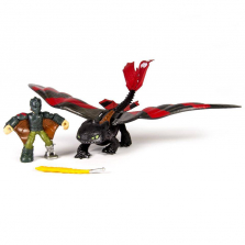 DreamWorks Dragons, Dragon Riders,Hiccup & Toothless with Red Stripes Figures