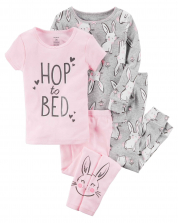 Cute rabbit girl child 4-Pajama Set